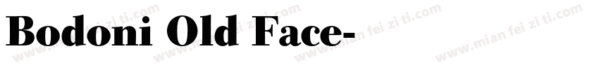 Bodoni Old Face字体转换